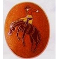 Bronco Rider Cloisonne Western Belt Buckle